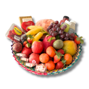 SANIA GOURMET FRUIT & CHOCOLATE GIFT BASKET